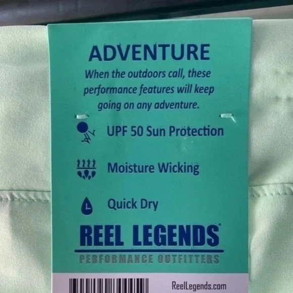 Reel Legends Mint Green Moisture Wickening Quick Dry shorts. NWT - Picture 6 of 8